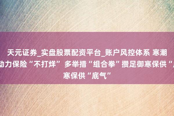 天元证券_实盘股票配资平台_账户风控体系 寒潮天气动力保险“不打烊” 多举措“组合拳”攒足御寒保供“底气”